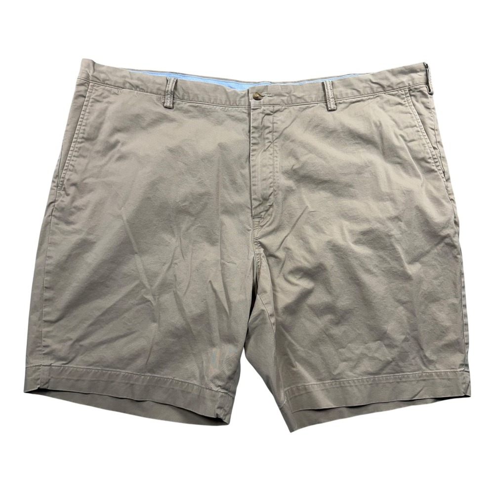 Polo Ralph Lauren Chino Shorts Mens 46 Khaki Tan Stretch Classic Fit Flat Front